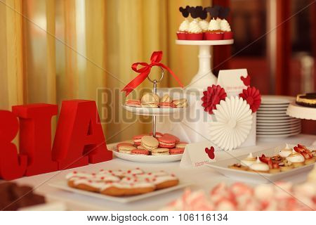 A Candy Buffet With A Wide Variety Of Candies