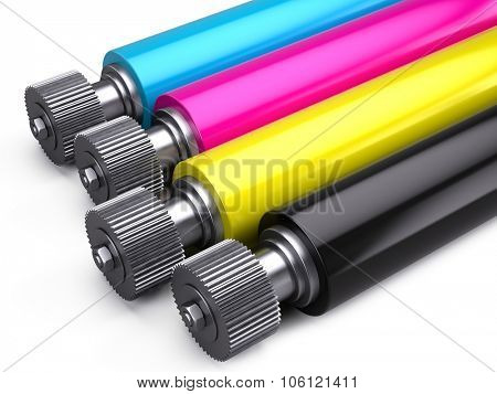 Print Machine - Printer CMYK Rollers
