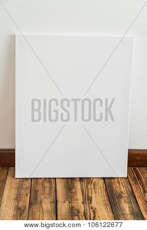 White canvas on walll