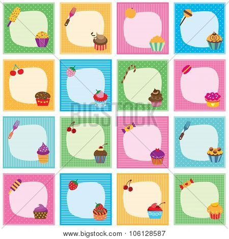 cupcake frames set