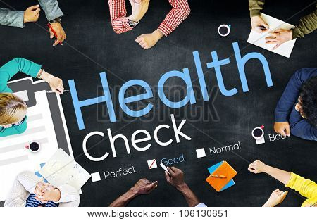 Health Check Insurance Check Up Check List Medical Concept