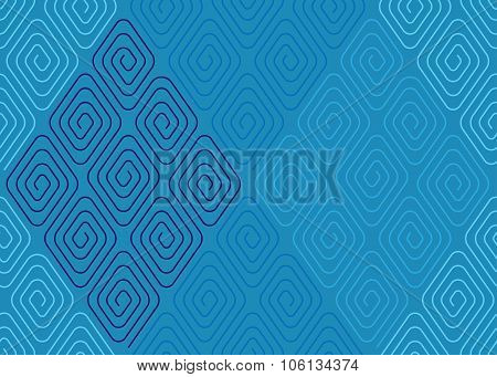 Spiral pattern blue