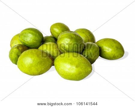 Chebulic Myrobalans Isolate On White Background With Clippingpath