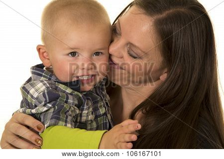 Woman And Young Boy Head Close