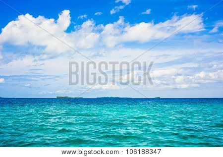 Beautiful seascape and desert islands