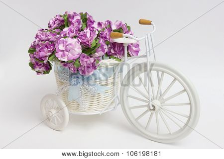 Bicycle With Flowers In Basket