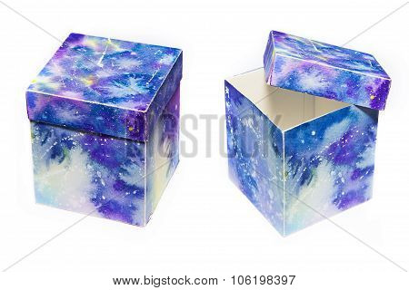 Gift Box Space Isolated On White
