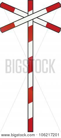Dutch Road Sign - Level Crossing With Single Track