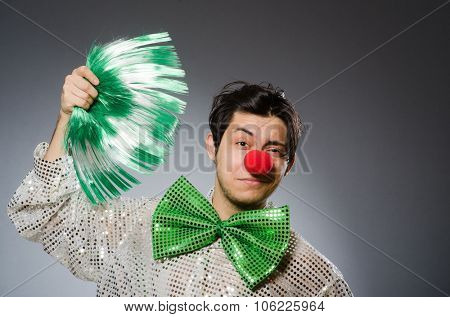 Funny man with mohawk hairstyle