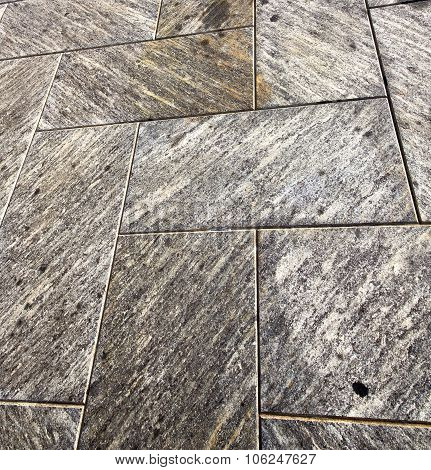 Near Mozzate Street Lombardy I    Pavement Of A Curch And Wall Marble