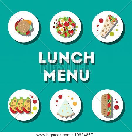 Lunch Menu, Modern Flat Icon