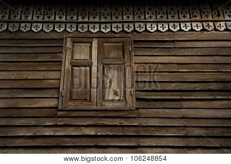 Thai Style Wooden Wall.