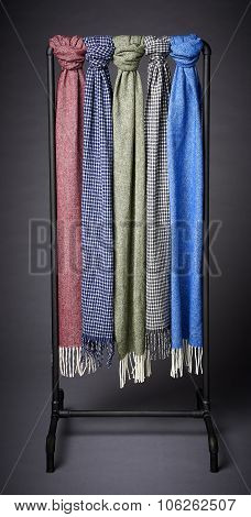 Scarf Hanging On A Rack