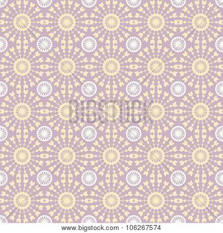 Abstract geometric seamless pattern. Pastel style pattern with circle and line.