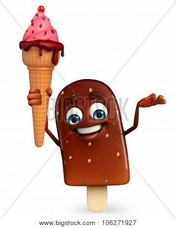 Candy Character With Icecream