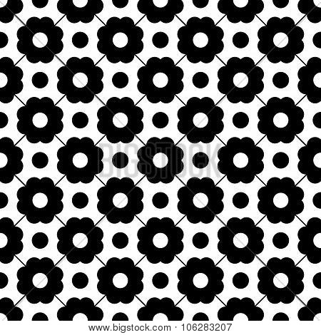 Vector modern seamless geometry pattern dots black and white abstract