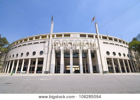 Pacaembu Stadium In Sao Paulo, Brazil