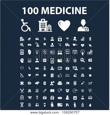 medicine, health care icons, illustration vector set for web, infographics