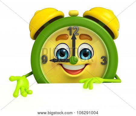 Table Clock Character With Sign