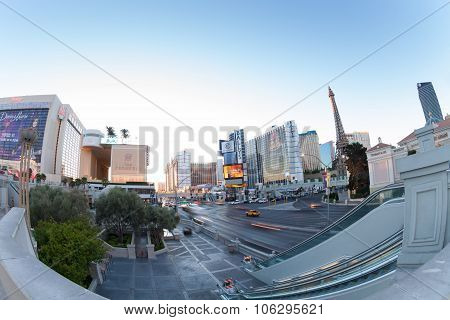 Las Vegas boulevard from the pedestrians bridge