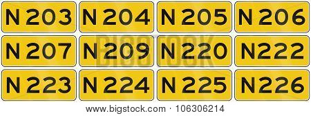 Collection Of Dutch Road Shields Of Provincial Roads
