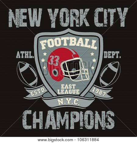 New York Sport Typography, Football Logo