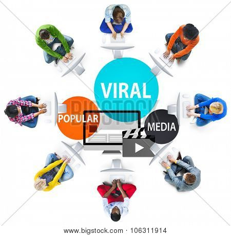 Viral Global Communications Internet Technology Concept