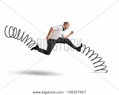Fast businessman