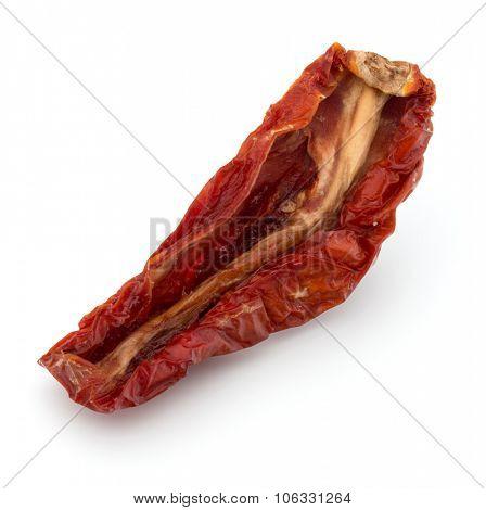 Dried tomato isolated on white background cutout