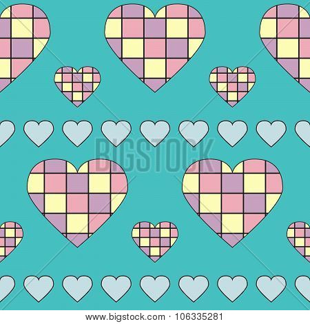 Candy colored hearts