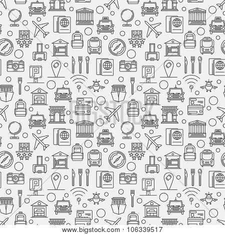 Travel seamless pattern