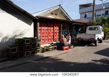 Indonesian Men In Manado Shantytown
