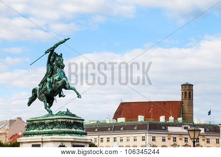 Statue Of Archduke Charles On Heldenplatz Square