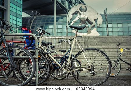 BERLIN, Germany - MARCH 28, 2015: Main train stantion in Berlin - Hauptbahnhof is one of modern stantion in Europe.