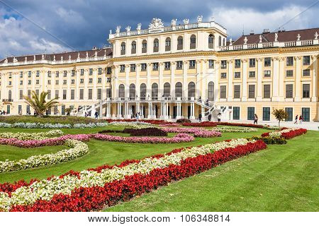 Flowers In Garden Of Schonbrunn Palace, Vienna