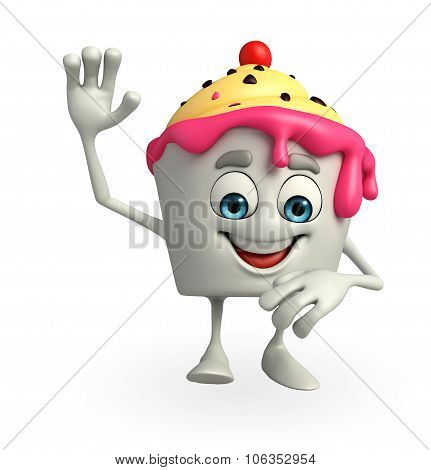 Ice Cream Character Is Happy Pose