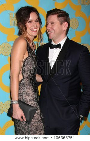 LOS ANGELES - JAN 11:  Charlie Webster, Allen Leech at the HBO Post Golden Globes Party at a Beverly Hilton on January 11, 2015 in Beverly Hills, CA