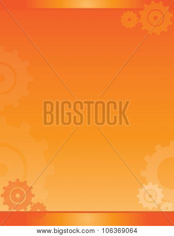 Orange Gears Background