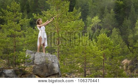 Young Girl Archery