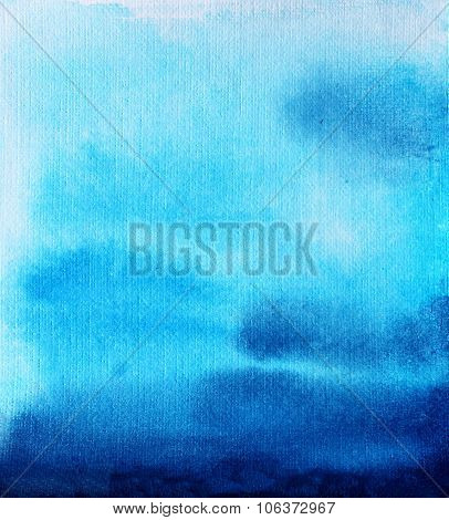 Abstract Blue Watercolor Background.