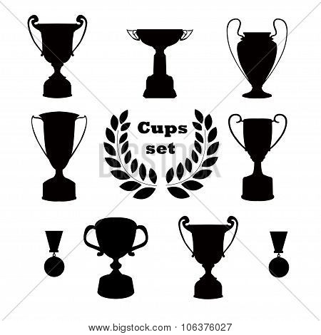 Trophies, Set Of Silhouettes