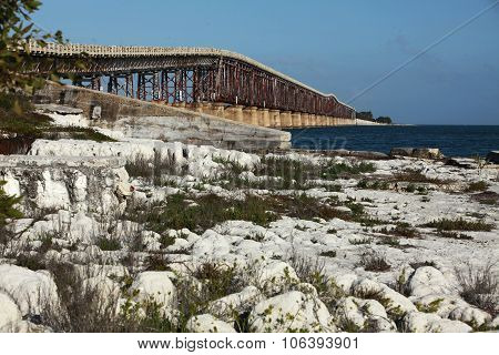 Old Seven Mile Bridge In Florida Keys