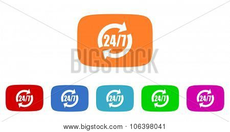 service flat design modern vector circle icons colorful set for web and mobile app isolated on white background 