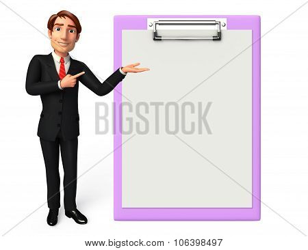 Young Business Man With Notepad