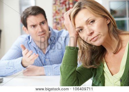 Couple Having Arguement At Home