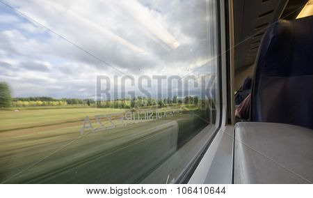 Beautiful Landscape Seen Through The Window