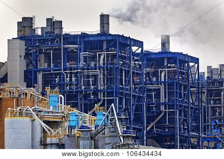 Power station building close up