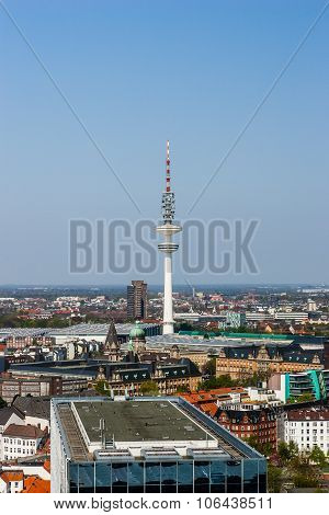 Aerial View Of Hamburg City Center, Germany