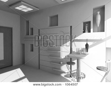 Ufficio sala di riposo vuoto interiore