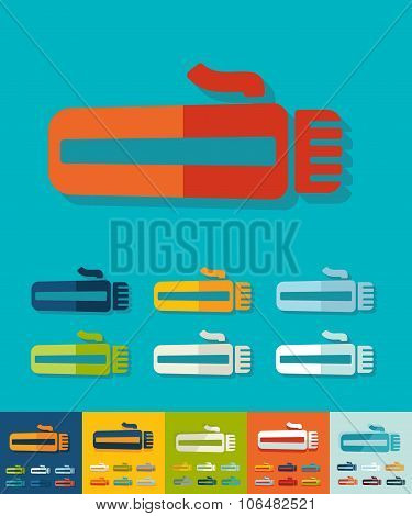 Flat design. hairclipper
